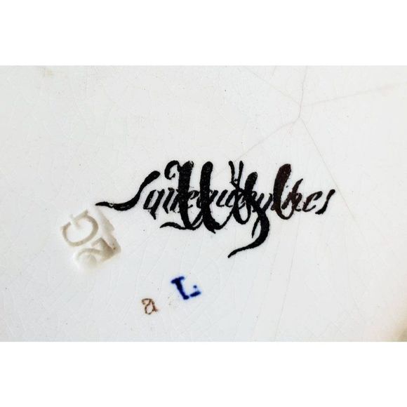 Very Rare Antique French Sarreguemines Plate - Picture 3 of 10